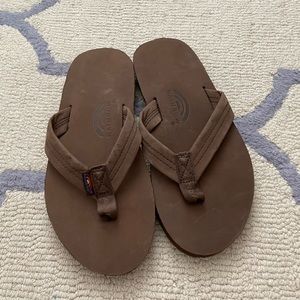 NWOT rainbow flip flops